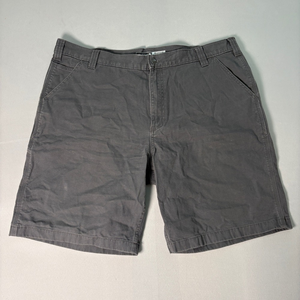 Carhartt Rugged Flex Relaxed Fit Canvas Work Shorts Mens 42 Gray 102514-039